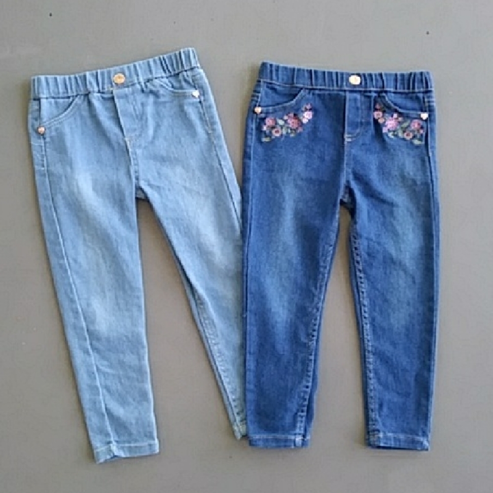 Nanette Lepore Kids Jeans Set - Light Blue and Dark Blue Size 4T
